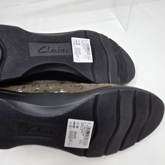 Clarks Collection 7.5 Olive Flexible Slip On Flats Padded Jenette Ease Interests - Picture 8 of 9